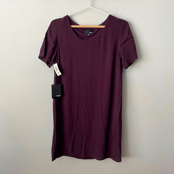 NWT Aritzia | Wilfred Free Plum Tshirt Dress Size xsmall - Picture 1 of 9